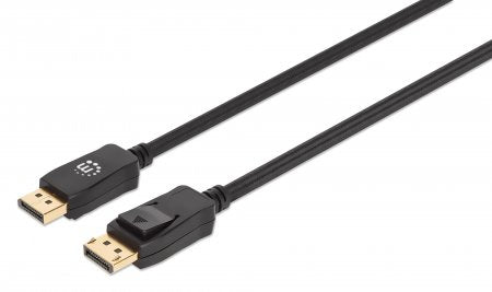 353595 DisplayPort macho a macho - 1 m, compatible con 4K 144Hz, HDR, contactos chapados en oro, diseño anti-enredos con seguros en los conectores 353595 DisplayPort macho a macho - 1 m, compatible con 4K 144Hz, HDR, contactos chapados en oro, diseño anti-enredos con seguros en los conectores